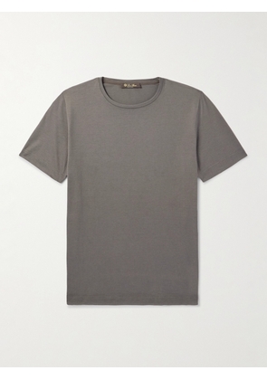 Loro Piana - Silk and Cotton-Blend T-Shirt - Men - Gray - XS
