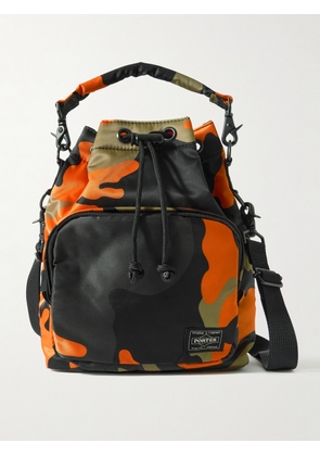 Porter-Yoshida and Co - Balloon Sac Small Camouflage-Print Nylon-Twill Bucket Bag - Men - Orange