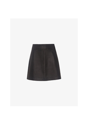 Womens Whistles A-Line Leather Mini Skirt