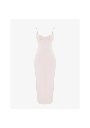 Womens House of CB Stefania Fitted Satin Maxi Dress