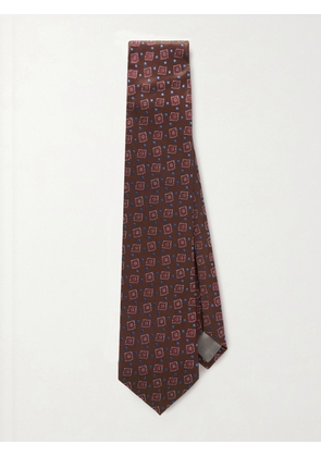 Charvet - 8.5cm Silk-Jacquard Tie - Men - Brown