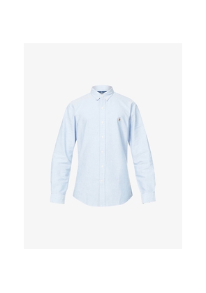 Mens Polo Ralph Lauren Long-Sleeved Button-Down Slim-Fit Cotton Oxford Shirt