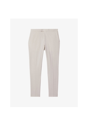 Mens Reiss Found Pressed-Crease Straight-Leg Stretch-Woven Trousers