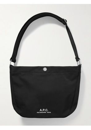 A.P.C. - Journal Small Logo-Print Recycled-Nylon Messenger Bag - Men - Black