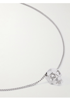 McQueen - Skull Silver-Tone Pendant Necklace - Men - Silver