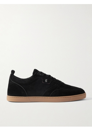 Christian Louboutin - Tutti Rui Perforated Suede Sneakers - Men - Black - EU 40