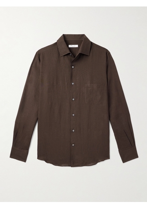 Loro Piana - Slub Linen Shirt - Men - Brown - S
