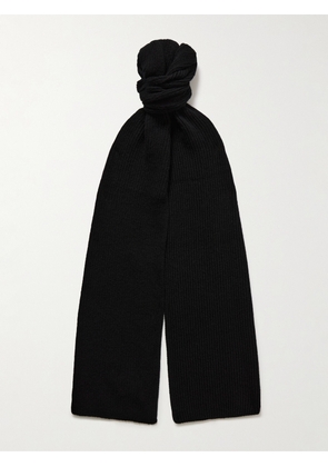 William Lockie - Ribbed Cashmere Scarf - Men - Black
