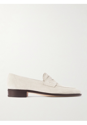 John Lobb - James Suede Penny Loafers - Men - Neutrals - UK 6