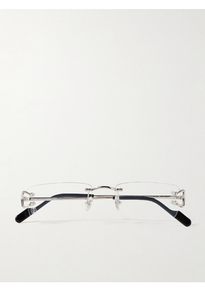 Cartier Eyewear - Rimless Rectangular-Frame Silver-Tone Optical Glasses - Men - Silver