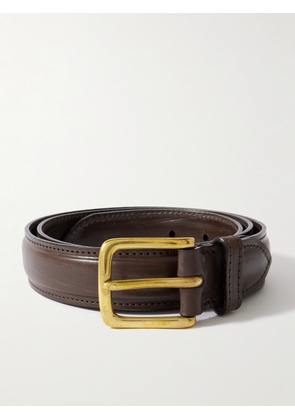 Drake's - 3cm Leather Belt - Men - Brown - L