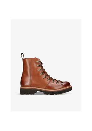Mens Grenson Brady Mid-Top Lace-Up Leather Boots