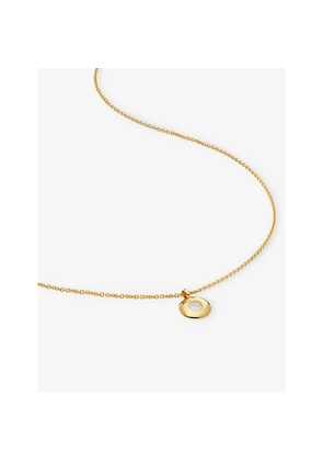 Womens Monica Vinader Birthstone 18ct Yellow Gold-Plated Vermeil Sterling-Silver and Moonstone Pendant Necklace