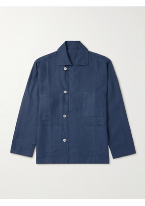 Stòffa - Linen-Twill Jacket - Men - Blue - IT 46