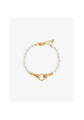 Womens Harris Reed x Missoma Good Hands Pearl 18ct Recycled Gold-Plated Brass Bracelet