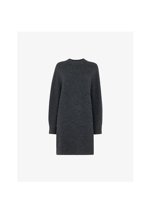Womens Whistles Ava Round-Neck Wool Knitted Mini Dress