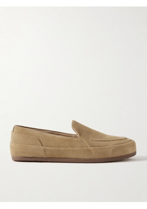 Mulo - Fleece-Lined Suede Loafers - Men - Neutrals - UK 7