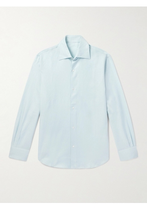 Stòffa - Cotton and Linen-Blend Shirt - Men - Blue - IT 46