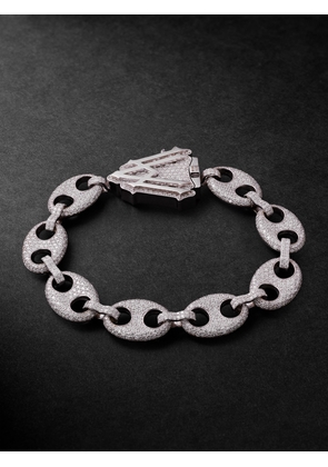 Alex Moss New York - Amny 14-Karat White Gold Diamond Bracelet - Men - Silver - 7.5