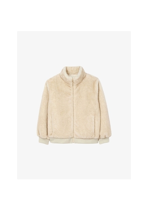 Womens Sandro Babel High-Neck Faux-Fur Jacket