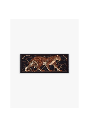 Womens Cartier Panther In The Jungle Cashmere and Silk-Blend Scarf