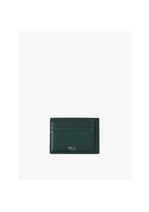 Womens Mulberry Logo-Print Grained-Leather Card Holder