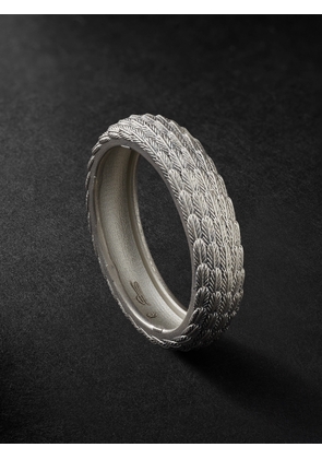 Jacquie Aiche - Textured Sterling Silver Ring - Men - Silver - 9