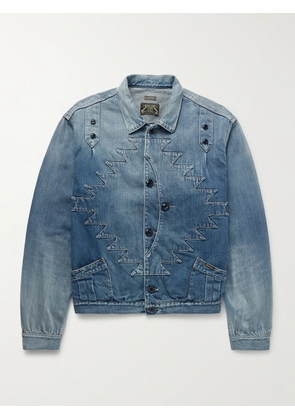 KAPITAL - Thunderbird Panelled Denim Blouson Jacket - Men - Blue - FR 40