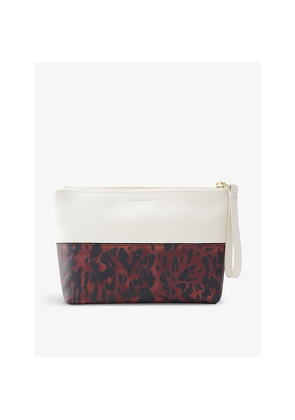 Dries Van Noten Two-Toned Zipped Leather Pouch