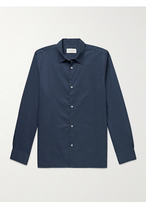 Officine Générale - Garment-Dyed Cotton-Poplin Shirt - Men - Blue - XS