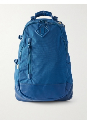 Visvim - Leather-Trimmed CORDURA® Backpack - Men - Blue