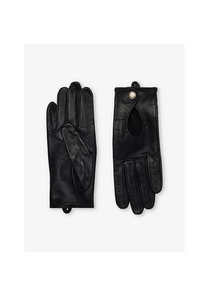 Womens Dents Thruxton Cut-Out-Pattern Leather Gloves