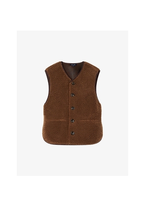 Womens Soeur Fusil Teddy-Textured Faux-Fur Gilet