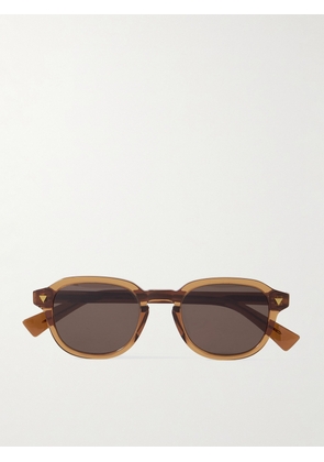 Bottega Veneta - Round-Frame Recycled-Acetate Sunglasses - Men - Brown