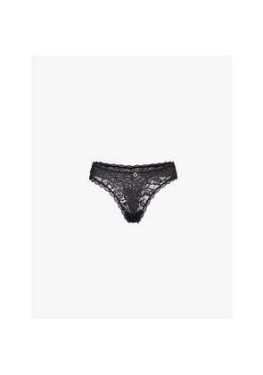 Womens Aubade Rosessence Mid-Rise Stretch-Lace Tanga Briefs