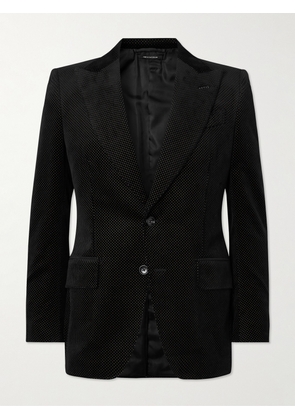 TOM FORD - Dyllan Polka-Dot Cotton-Velvet Tuxedo Jacket - Men - Black - IT 48