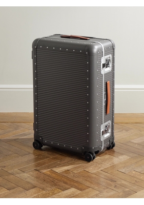 FPM Milano - Bank Spinner 76cm Leather-Trimmed Polycarbonate Spinner Suitcase - Men - Gray