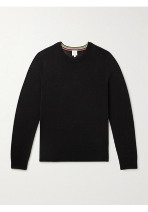 Paul Smith - Logo-Embroidered Merino Wool Sweater - Men - Black - S