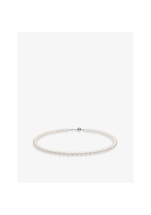 Womens Yoko London Classic 18ct White-Gold and Freshwater-Pearl Necklace