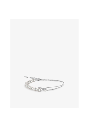 Yoko London Sleek 18ct White-Gold, Akoya Pearl and 0.23ct Diamond Bracelet