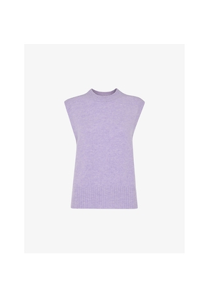 Womens Whistles Round-Neck Sleeveless Knitted Wool Vest