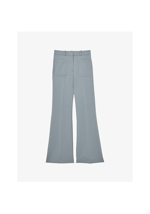 Womens Reiss Priya Flared-Leg Woven Trousers