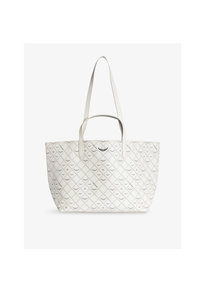 Womens Zadig&Voltaire Logo-Print Coated-Canvas XL Shopper