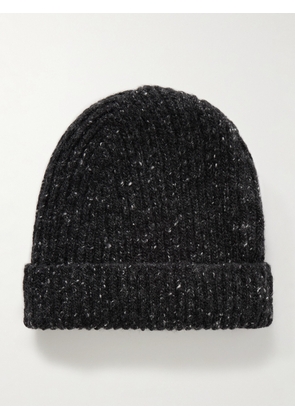 Inis Meáin - Ribbed Donegal Cashmere Beanie - Men - Black