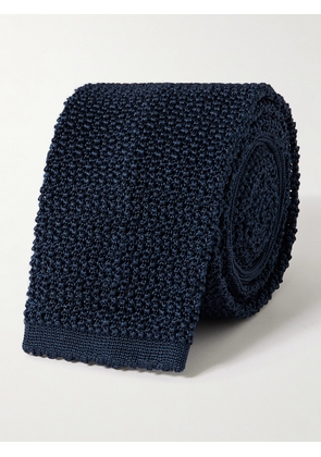 J. Mueser - 6.5cm Knitted Silk Tie - Men - Blue