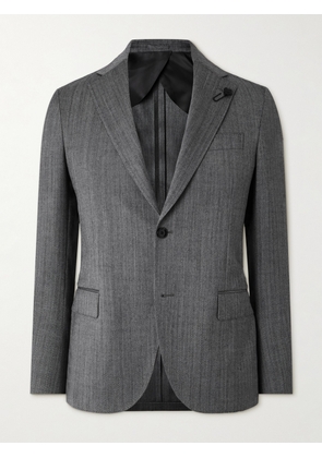 Lardini - Virgin Wool-Blend Herringbone Suit Jacket - Men - Gray - IT 46