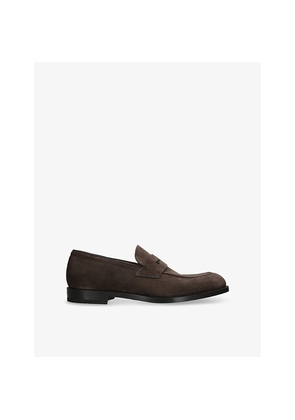 Mens Ermenegildo Zegna Classic Suede Penny Loafers