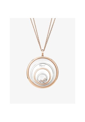 Chopard Happy Spirit 18ct White-Gold, 18ct Rose-Gold and 0.28ct Brilliant-Cut Diamond Pendant Necklace