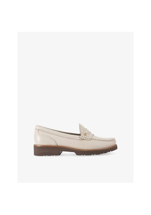 Womens Carvela Comfort Alba Cut-Out Strap Leather Loafers