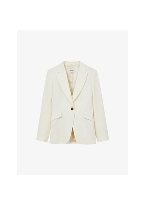 Womens Reiss Millie Peak-Lapel Woven Blazer